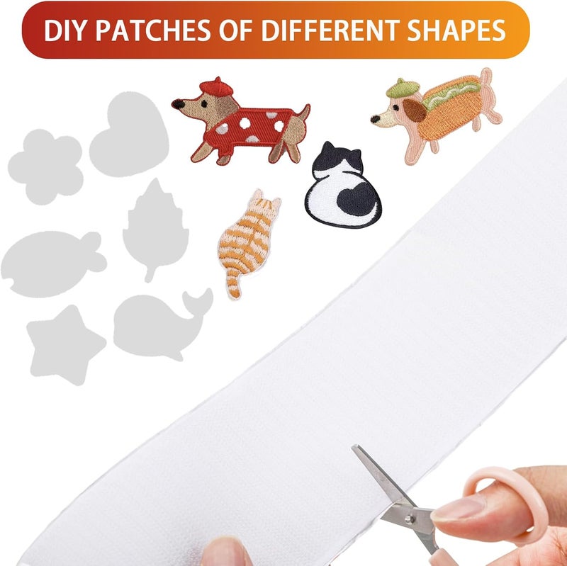 PTUNA 20Ft *4 Inch Hook and Loop Tape with Adhesive Back, Heavy Duty Double Sided Adhesive Strips, Strong Sticky Strips Roll for Home/Office/School/Car, White - Image 2